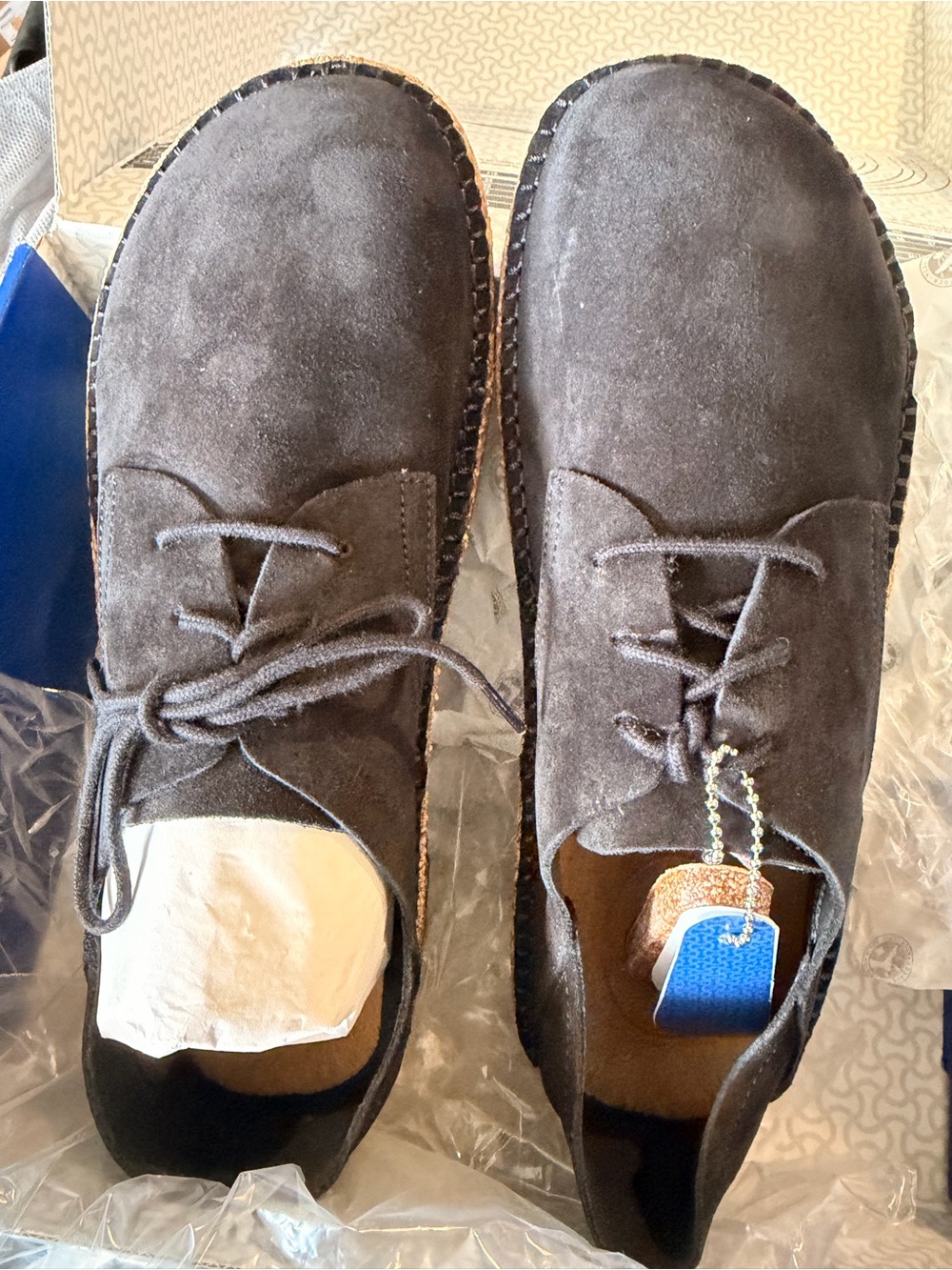 Birkenstock Black Suede Lace-Up Flats
